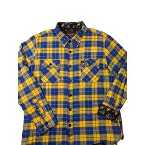 Middle Of Beyond Flannel Shirt Teen Wolf Plaid Mens XL 80's Cult Classic